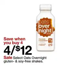 Target Select Oats Overnight gluten- & soy-free shakes offer