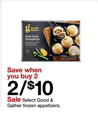 Target Select Good & Gather frozen appetizers offer