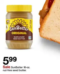 Target SunButter 16-oz. nut-free seed butter offer