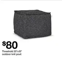 Target Threshold 20 x15 outdoor knit pouf offer