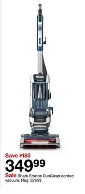 Target Shark Stratos DuoClean corded vacuum offer