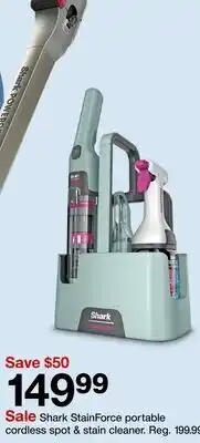 Target Shark StainForce portable cordless spot & stain cleaner offer