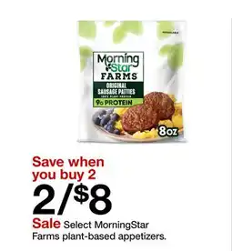 Target Select MorningStar Farms plant-based appetizers offer