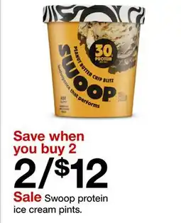 Target Swoop protein ice cream pints offer