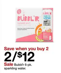 Target Bubbl'r 6 - pk. sparkling water offer