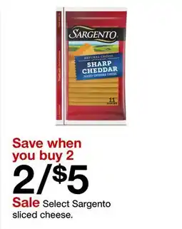 Target Select Sargento sliced cheese offer