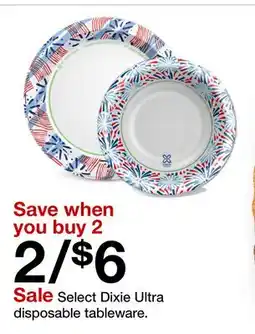 Target Select Dixie Ultra disposable tableware offer