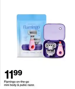 Target Flamingo on-the-go mini body & pubic razor offer