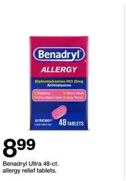 Target Benadryl Ultra 48-ct. allergy relief tablets offer