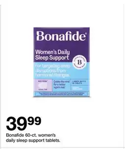 Target Bonafide 60-ct. women's daily sleep support tablets offer