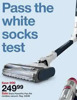 Target Shark PowerPro Flex Pet cordless vacuum offer