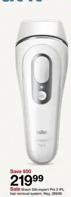 Target Braun Silk-expert Pro 3 IPL hair removal system offer