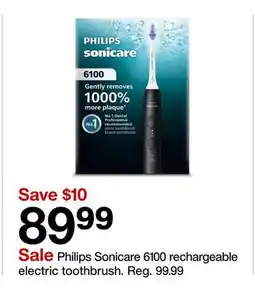 Target Philips Sonicare 6100 rechargeable electric toothbrush offer