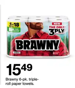 Target Brawny 6-pk. triple-roll paper towels offer