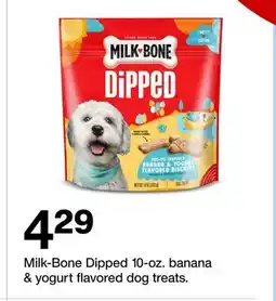 Target Milk-Bone Dipped 10-oz. Banana & yogurt flavored dog treats offer