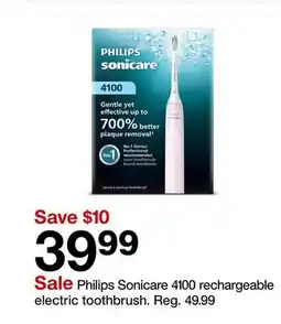 Target Philips Sonicare 4100 rechargeable electric toothbrush offer
