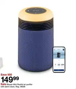 Target Blueair Mini Restful air purifier with alarm clock offer