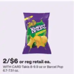 CVS Takis 8-9.9 oz or Barcel Pop 6.7-7.51 oz offer