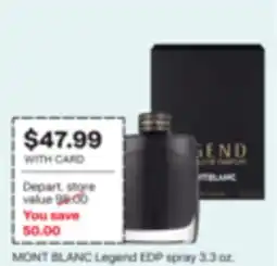 CVS MONT BLANC Legend EDP spray offer