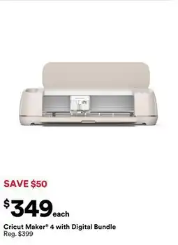 Michaels Cricut Maker 4 with Digital Bundle offer