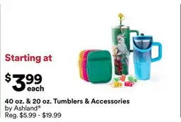 Michaels 40 oz. & 20 oz. Tumblers & Accessories by Ashland offer