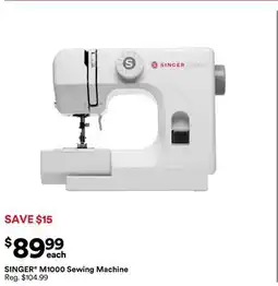 Michaels SINGEr M1000 Sewing Machine offer