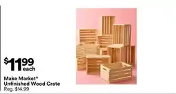 Michaels Make Market Unfinished Wood Crate offer