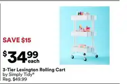 Michaels 3-Tier lexington rolling Cart by Simply Tidy offer