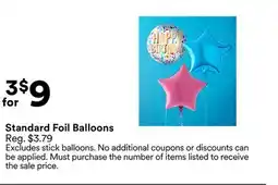 Michaels Standard Foil Balloons offer