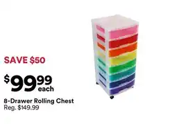 Michaels 8-Drawer rolling Chest offer