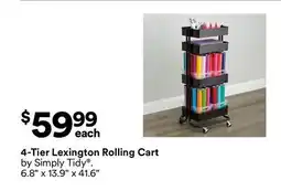 Michaels 4-Tier lexington rolling Cart by Simply Tidy offer