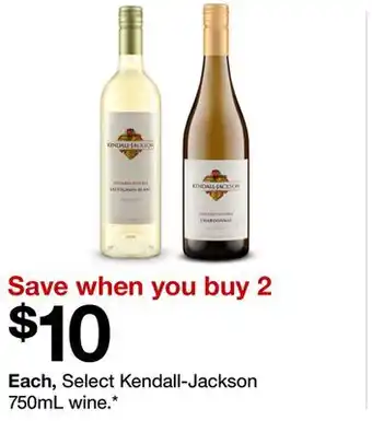 Target Select Kendall-Jackson 750mL wine offer