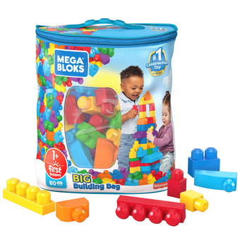 Walmart Mega Bloks First Builders Big Building Bag with Big Building Blocks, Building Toys for Toddlers (80 Pieces) offer