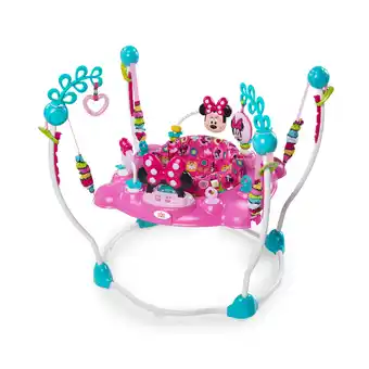 Walmart Bright Starts Disney Baby Minnie Mouse PeekABoo Activity Jumper with Lights and Melodies, Ages 6 months + offer