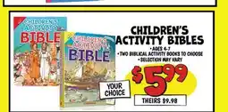 Ollie's CHILDREN'S ACTIVITY BIBLES offer