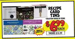 Ollie's RECIPE CARD TINS offer