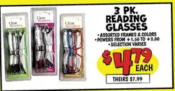 Ollie's 3 PK. READING GLASSES offer