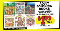 Ollie's ADULT COLORING BOOKS offer