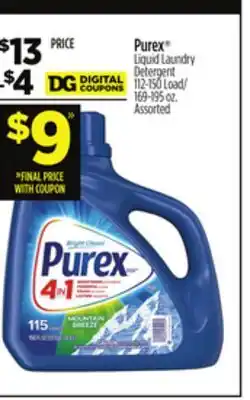 Dollar General Purex Liquid Laundry Detergent offer