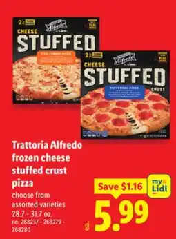 Lidl Trattoria Alfredo frozen cheese stuffed crust pizza offer