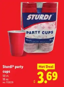 Lidl Sturdi party cups offer