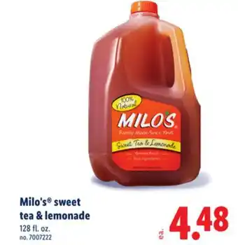 Lidl Milo's sweet tea & lemonade offer