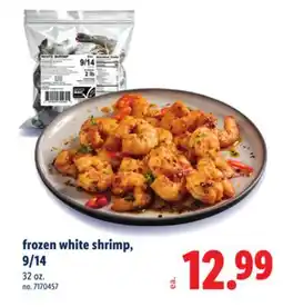 Lidl frozen white shrimp, 9/14 offer