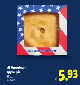 Lidl all American apple pie offer