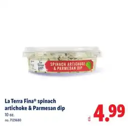 Lidl La Terra Fina spinach artichoke & Parmesan dip offer