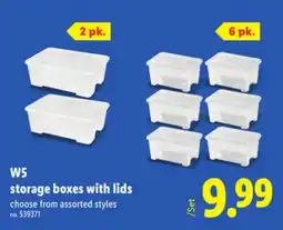 Lidl W5 storage boxes with lids offer