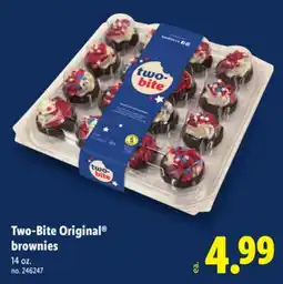 Lidl Two-Bite Original brownies offer