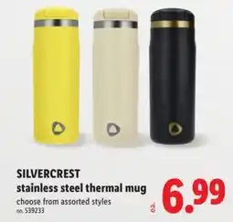 Lidl SILVERCREST stainless steel thermal mug offer