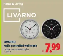 Lidl LIVARNO radio controlled wall clock offer