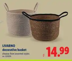 Lidl LIVARNO decorative basket offer